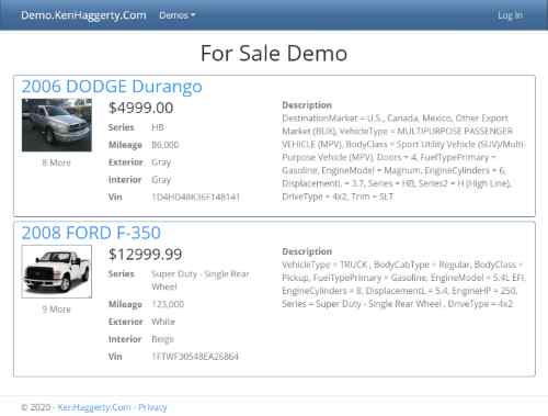 For Sale Demo